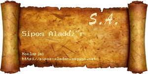 Sipos Aladár névjegykártya